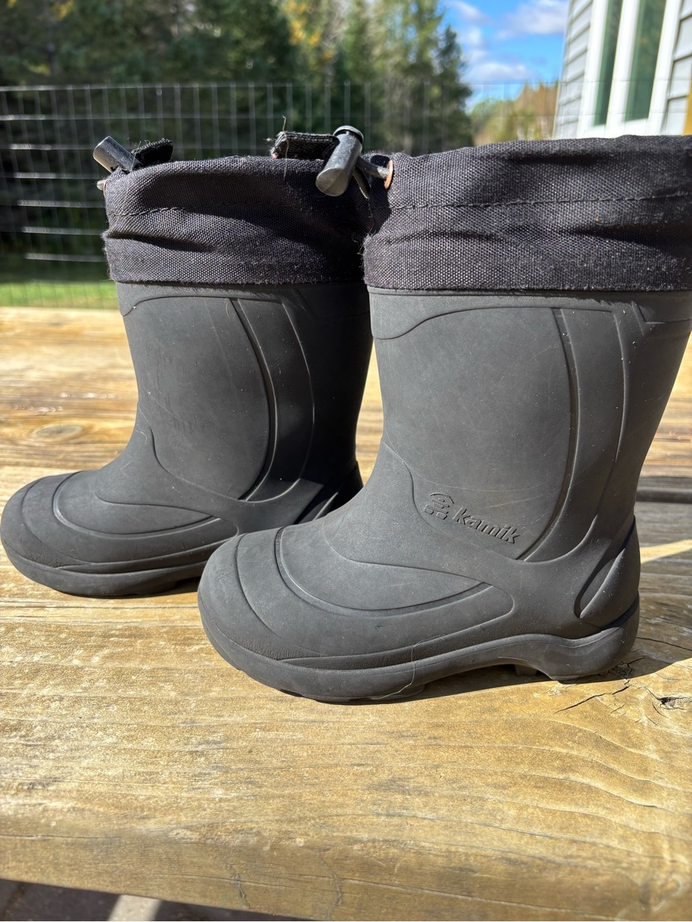 Kamik Black Kids Snobuster Boots Size 10 Toddler - Picture 2 of 4